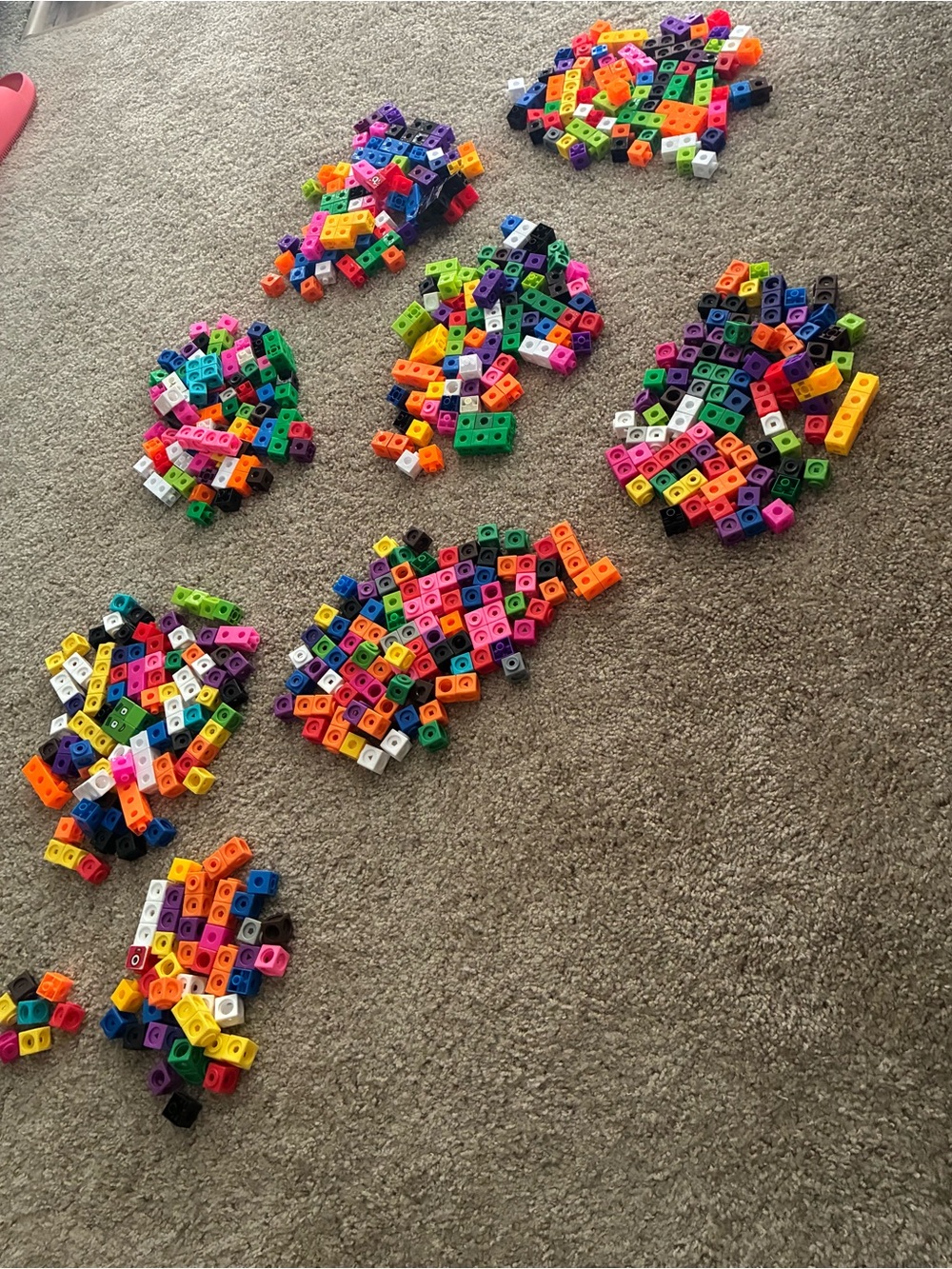 Colorful Interlocking Counting Cubes - Multicolor Kids Toy